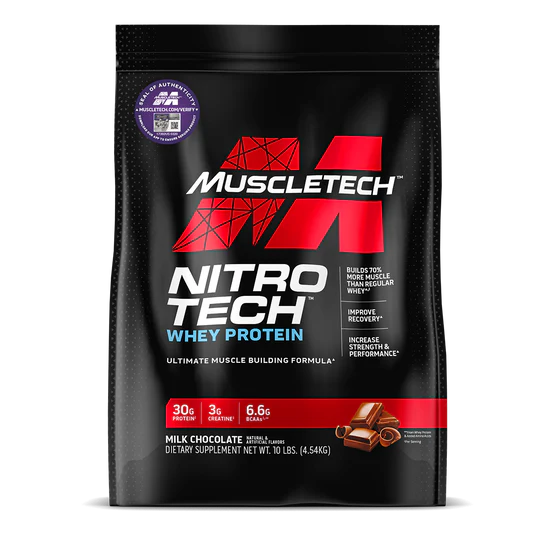 MUSCLETECH Nitro Tech Whey Protein 10LB