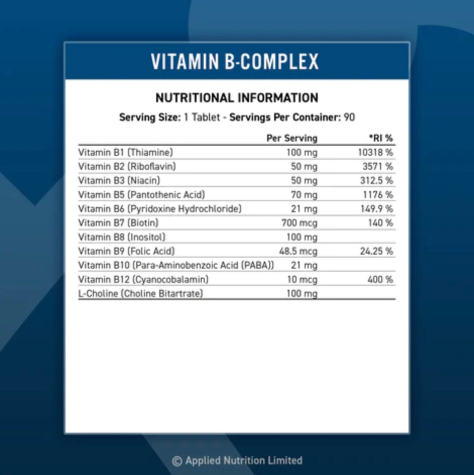 Applied Nutrition Vitamin-B Complex | Sports Nutrition Hub